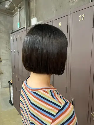 ショート パーマ/オリーブ/ 酸性ストレート/ゆなのヘアスタイル