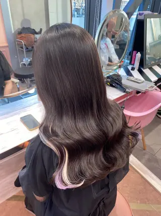 ロング 韓国風モテヘア 🇰🇷aki♡のヘアスタイル