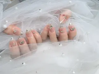 ネイル I-nailロング /ワンホン/キラキラのネイルデザイン