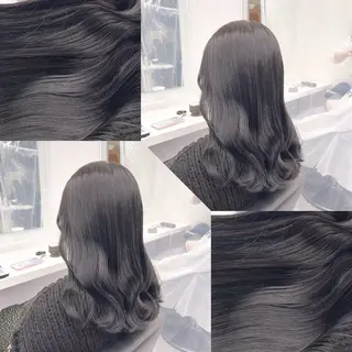 ミディアム カラー 韓国風ベージュ🤎 赤みなし🌿横浜🤎のヘアスタイル