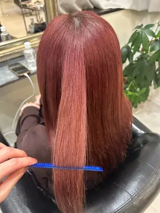 ロング ケアブリーチ/透明感 ピンクカラー/ふうとのヘアスタイル