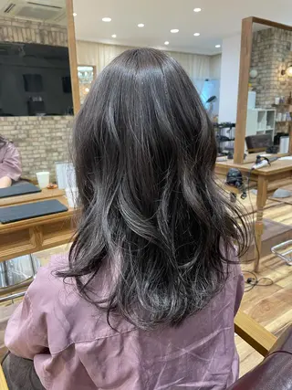 ミディアム YASUHIRO グレージュ/メンズのヘアスタイル