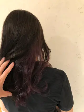 ロング カラー 小島嵩人 縮毛矯正 髪質改善のヘアスタイル