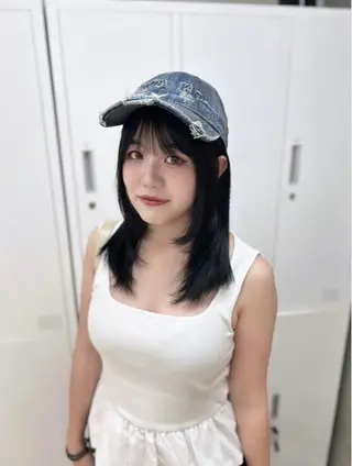 ミディアム カラー 梅田／髪質改善カラー caho💙のヘアスタイル