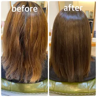 セミロング カラー エイト ウメダのヘアスタイル