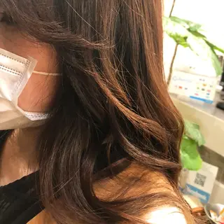 ロング カラー COA所属・小顔カット前髪 顔周りカット林亮佑のヘアスタイル