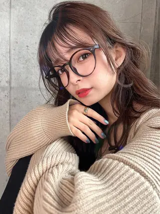 ロング カラー 中村 朱里のヘアスタイル