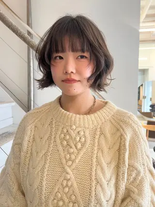 ショート カラー siki所属・リコ BOBカットモデルのヘアスタイル