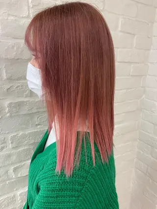 セミロング カラー 🍀透明感抜群🍀/ ハイトーンカラーのヘアスタイル