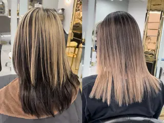 ミディアム senjyu GINZA所属・バレイヤージュ/ハイ ライト/庄司鉄平のヘアスタイル