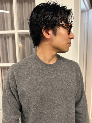 ショート パーマ メンズ DIXBON所属・メンズパーマ ナカムラヒロトのヘアスタイル