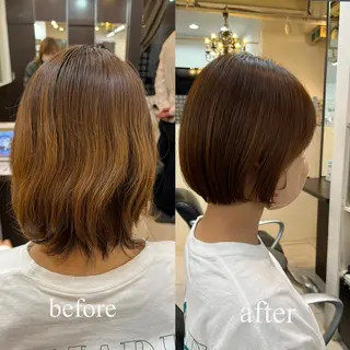 ショート 大人女性ぼかし メンズ強化🦙平作のヘアスタイル