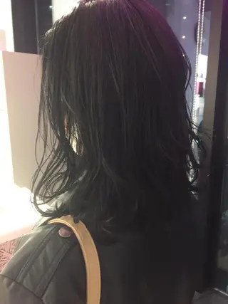 ミディアム 所渉/韓国レイヤー /ウルフカットのヘアスタイル