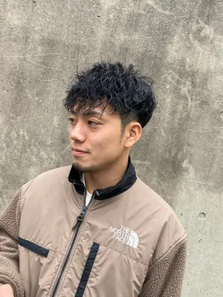 ショート パーマ メンズ 吉武 茂暉のヘアスタイル