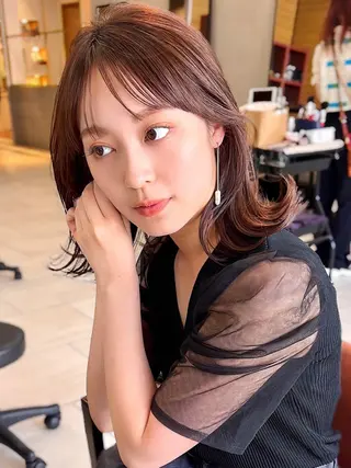 ロング カラー 🌱小顔ヘア/ボブ ミディアム/双葉🌱のヘアスタイル