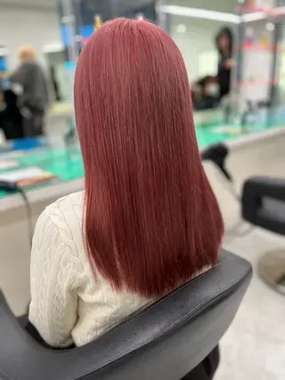 ロング カラー ガーリー♡女の子っぽ ヘア♡ピンクカラー♡のヘアスタイル