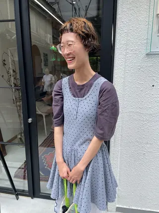 ミディアム カラー パーマ ヘアアレンジ メンズ tatsumi/ボブ ウルフ/レイヤーのヘアスタイル