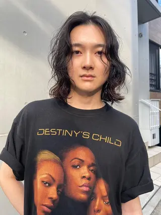 ミディアム カラー パーマ CEINE OURのヘアスタイル