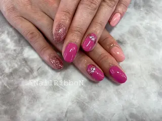 ネイル ネイルリボン 石田のネイルデザイン