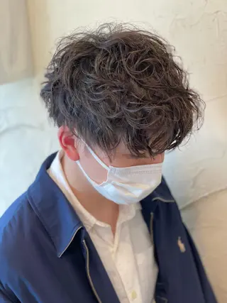 ショート パーマ メンズ メンズ特化/パーマ指 名No.1/百瀬太郎のヘアスタイル