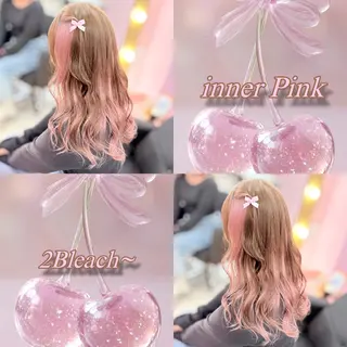 セミロング カラー 甘ふわgirly🎀 ハイトーン🤍Ramのヘアスタイル