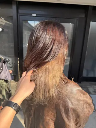 セミロング カラー 透明感カラー/パーマ 🌀アオノのヘアスタイル