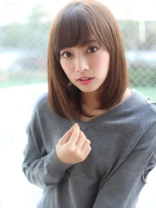 ミディアム カラー パーマ ヘアアレンジ VIVIE【ヴィヴィ】所属・髪質改善/韓国風 レイヤー/田村祐樹のヘアスタイル