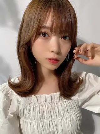 セミロング 🧡くびれヘア/前髪 顔周り🧡久原結衣のヘアスタイル