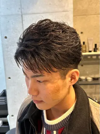 パーマ メンズ 心斎橋本町メンズ 美容師ユースケのヘアスタイル
