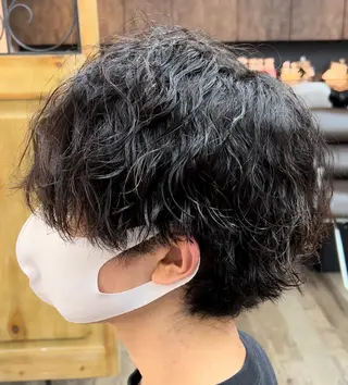 ショート パーマ メンズ パーマ&髪質改善職人 稲本　来耶のヘアスタイル
