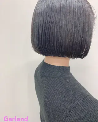 ショート カラー 色白に見える暗髪 梅田・増田のヘアスタイル