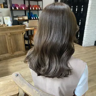 ミディアム カラー ヘアアレンジ あおい 🍒暖色カラーのヘアスタイル