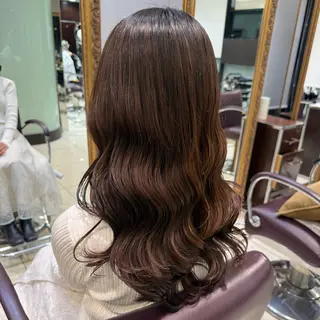 ロング パーマ 韓国風/コテ巻き風 パーマ/るい🌿のヘアスタイル