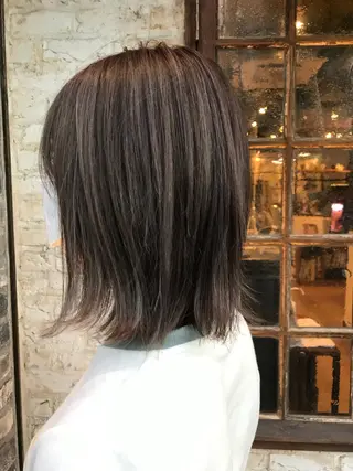 ミディアム カラー ダブルカラー 透明感カラー/タイラのヘアスタイル