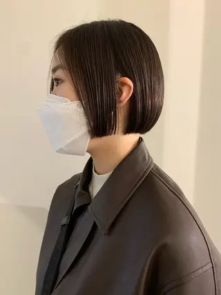 ショート カラー 落合希 Olivebeigeのヘアスタイル