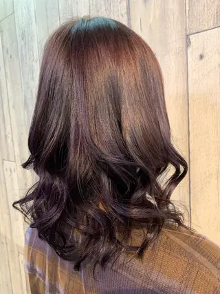 セミロング カラー 川野 賢のヘアスタイル