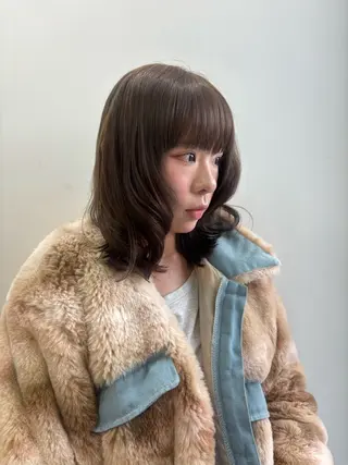 ミディアム ☘️かわいいハイトー ン☘️nonokaのヘアスタイル