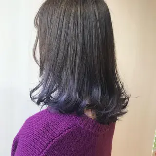 ミディアム カラー GO TODAY所属・ハイトーン/小顔 カット/Ayumuのヘアスタイル
