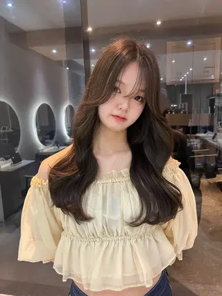 ロング 韓国レイヤー/顔周り /ブリーチことこのヘアスタイル