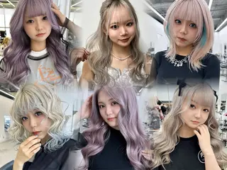 ロング カラー ヘアアレンジ GO TODAY シェアサロン 原宿本店所属・原宿ハイトーンカラー 🌼みるい🌼のヘアスタイル