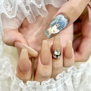 ロング ネイル 池袋痛ネイル Nok. 渡辺のネイルデザイン