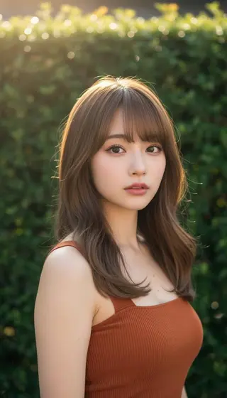 セミロング カラー パーマ さく/髪質改善× 縮毛矯正/町田のヘアスタイル