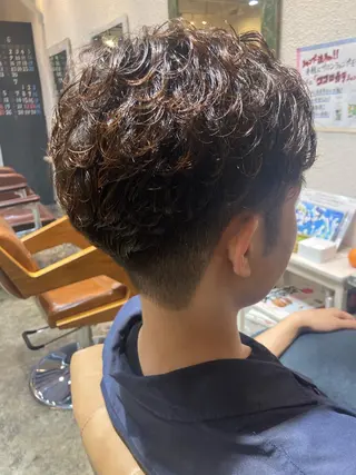 ショート パーマ メンズ Cocorokara所属・カナザワ アリッサのヘアスタイル