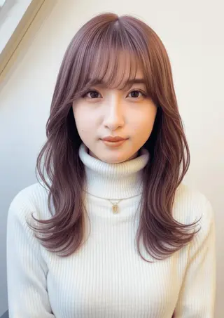 セミロング momoca 暖色カラー/ボブのヘアスタイル