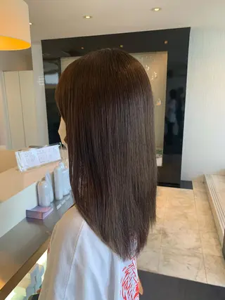 セミロング 名竹聖治/透明感 カラー/縮毛矯正のヘアスタイル