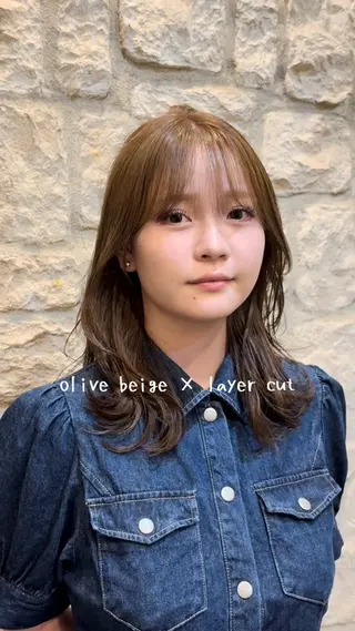 ロング カラー 町田/レイヤーカット ハッシュカット/八木のヘアスタイル