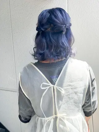 ミディアム カラー ヘアアレンジ カラーパティシエ facce🌼ikoのヘアスタイル