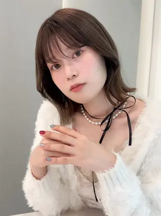 ミディアム 縮毛矯正/韓国ヘア /レイヤー🎀ミズキのヘアスタイル
