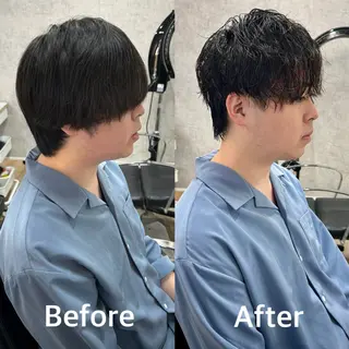 ミディアム パーマ メンズ 【池袋/スパイキー ショート】ⓝⓘⓜⓤのヘアスタイル