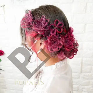 セミロング ヘアアレンジ 『推し活』被らない ヘアアレンジのヘアスタイル